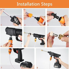 Wireless High Pressure Washer Water Spray Gun